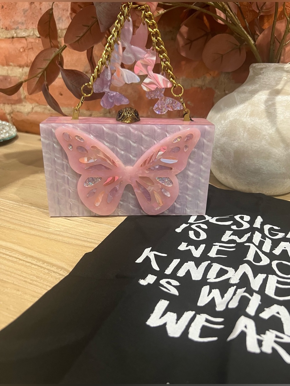 NWT Kurt Geiger Butterfly Box Clutch Crossbody Bag - Picture 10 of 17